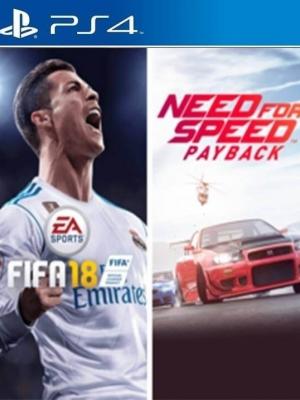 2 JUEGOS EN 1 FIFA 18 mas NEED FOR SPEED PAYBACK PS4